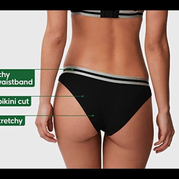 Danish Endurance Organic Cotton Bikini Briefs 3 Pack Black Size L - Picture 2 of 3